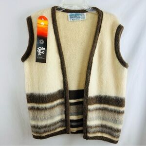 Women's Cream and Brown Vest NWT